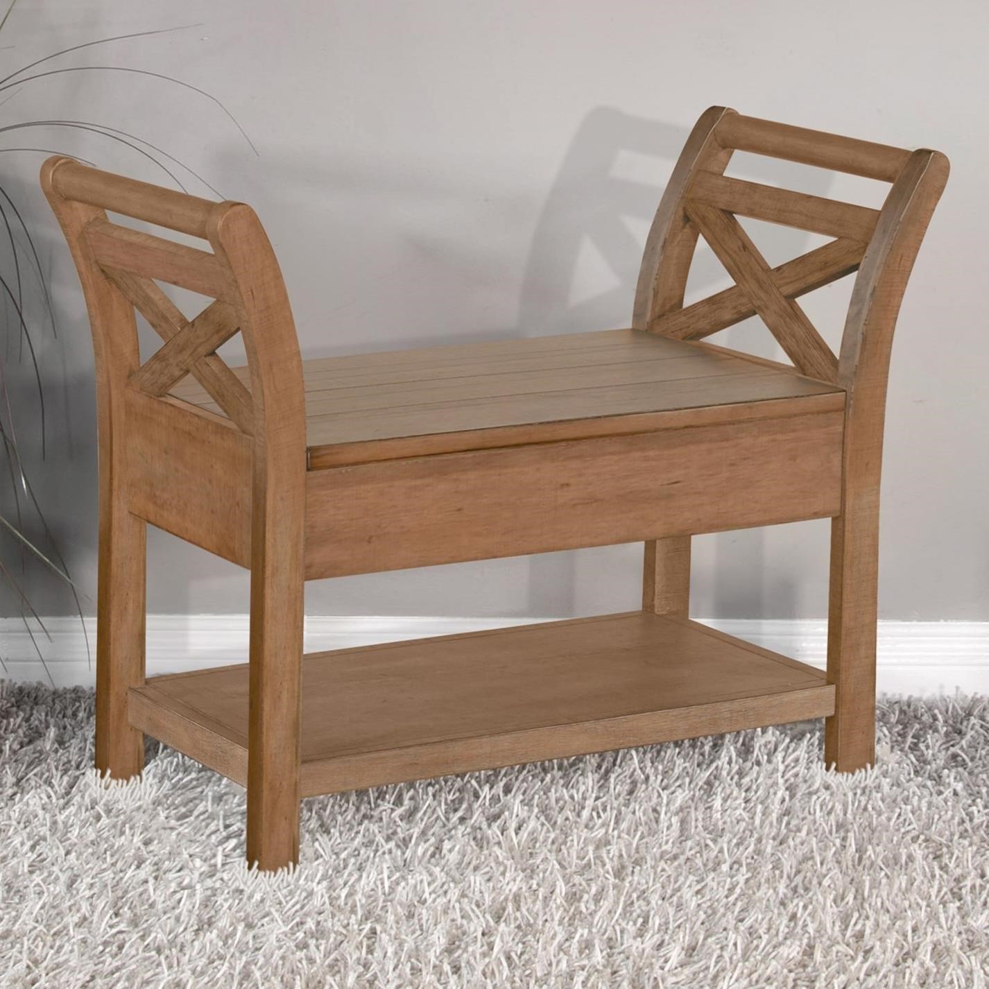 Accent bench top with storage